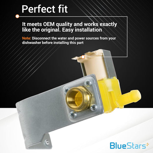 BlueStars WD15X10014 Dishwasher Water Inlet Valve - Exact Fit for GE Hotpoint, Replaces AP5632416, 10PK