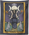 The Goddess Hecate Tarot Card Tapestry - Triple Moon Goddess of Witchcraft Hekate Wheel Wall Hanging (60" x 50")