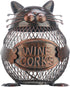 Tooarts Practical Kitten Wine Cork Container, Iron Piggy Bank Home Decoration Gift