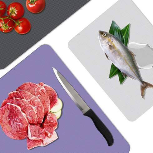 Plastic Cutting Boards for Kitchen, WK Flexible Cutting Board Set of 10, BPA Free, Dishwasher Safe