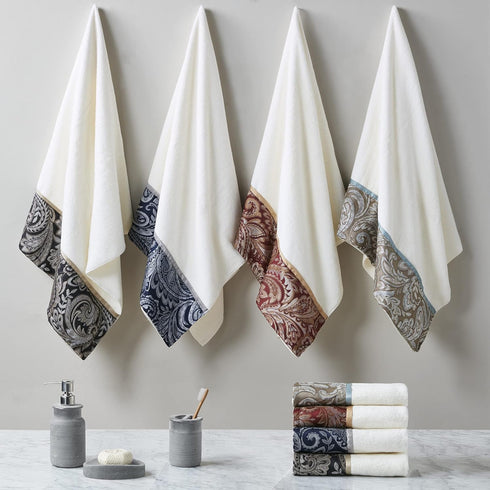 MP73-5310 6 Set 2 2 Madison Park - Aubrey Piece Jacquard for Bathroom, Bath Hand Towels, Washcloths, Spa Luxurious