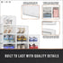 BINO 12-Pack Plastic Stackable Shoe Box Set, Clear Foldable Shoe Storage Container with Front Open