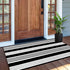 Black/White Striped Front Door Rug 2'X4.3', Cotton Hand Woven Indoor/Outdoor Entryway Rug, Machine Washable Kitchen Mat