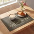 Set 2, Artoid Mode Coffee Bar Mat of Plastic Vinyl Washable Woven Non-Slip Table Mats for Coffee Machine Decor,Dark