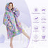 6-13YR Fiosnow Glow in the Dark Mushroom Blanket Hoodies for Kids Oversize Wearable Blanket Hoodies for Boys Girls