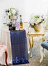 ShinyBeauty 2 Pack Navy Blue Sequin Table Runners | 12in x 108in Elegant Dining Table Accessory for Fall & Christmas