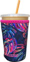 Koverz Iced Coffee Sleeve - Insulated Neoprene Cup Sleeve, Fits 24 Oz. Coffee Cup, Washable and Reusable, Iced Coffee