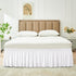 Biscaynebay Wrap Around Bed Skirts for King & Cal King Beds, White Adjustable Elastic Dust Ruffles with Short Drop of