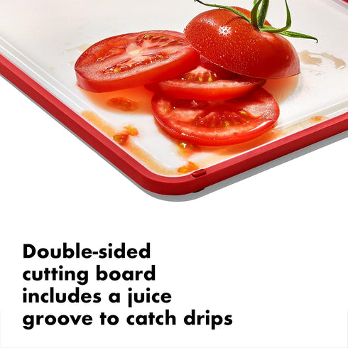 OXO Outdoor Kitchen Cutting Board & Tray, White
