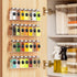 2 Pack, 12 Inch Wall Mounted Acrylic Spice Rack Clear Pantry Door Organizer, Floating Spice Organizer, Adhesive