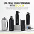 ZULU Goals Vacuum Insulated Large Capacity Stainless Steel Water Bottle | Reusable Jug with Carry Handle