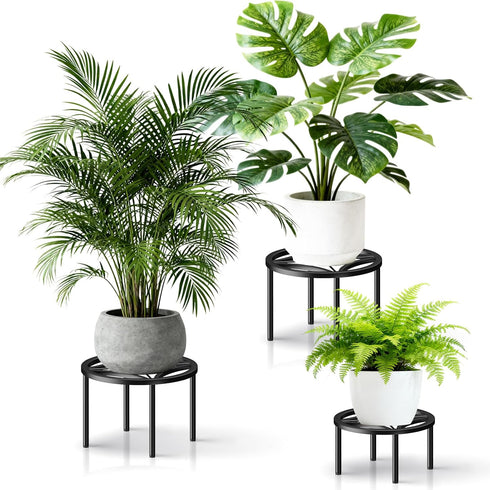 2-Pack Use(10.24" TOSKING Plant Stands - Heavy Duty Low Plant Stand, No Assembly Required Risers for Potted Plants
