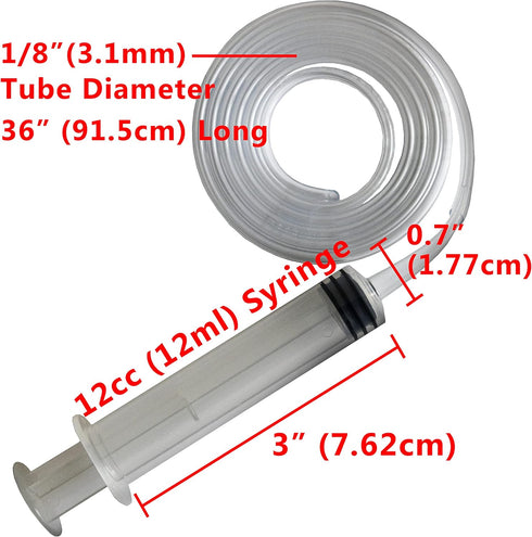 Frozen Water Line Tool - 36" - Unfreeze Your Refrigerator Ice Maker Dispenser, Made in USA, Defroster Syringe