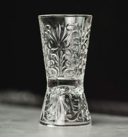 Crystal Double-Sided Jigger, Vintage 1930s Paris Hotel Bar Design (Gift Box Collection)