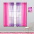 KOUFALL Kawaii Room Decor - Pink and Purple Ombre Kids Curtain Rod Pocket Small Curtains for Girl Bedroom, 45 Inch