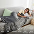 Hansleep Fleece Throw Blanket, Super Soft Flannel Fuzzy Grey, Plush Cozy Blanket for All Seasons, 50x60 Inches