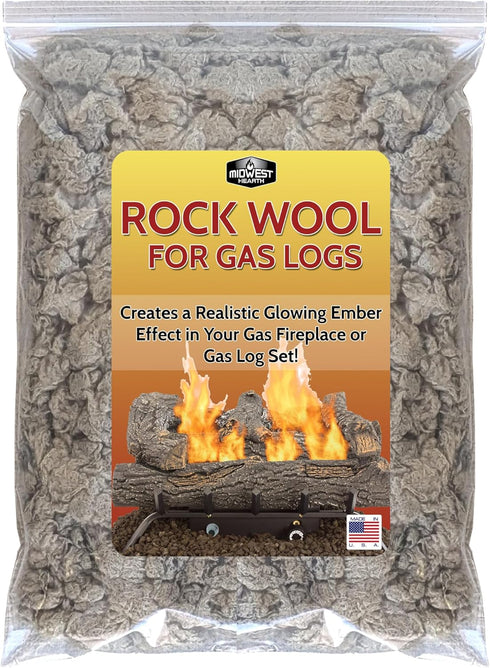 Midwest Hearth Rock Wool for Gas Log, 6 oz Bag