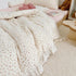 47"x59", BuLuTu Muslin Cotton Pink Floral Print Duvet Cover for Toddler Girls Kids Comforter Cover for Toddler Bed/Crib
