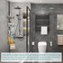 4 28.7 104.7 Inches WPT Black Shower Caddy Tension Pole for Bathroom, Stainless Steel Corner Shower Caddy Organizer