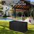 100 600D Black(49" 24" 25" Deck Box Cover, Outdoor Storage Box Cover for Gallon Deck Box &Outside Patio Storage Bench
