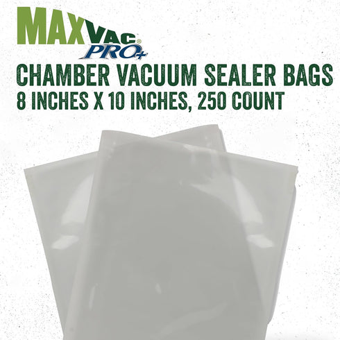 LEM Products MaxVac Pro Chamber Vacuum Sealer Bags, 8 x 10 Inches, 250 Count, Compatible with Chamber Sealers