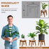 8 Demigo Indoor Plant Stand, Acacia Wooden Decorative Plant Shelf with Spill-Proof Tray, Stable Tall Flower Holder