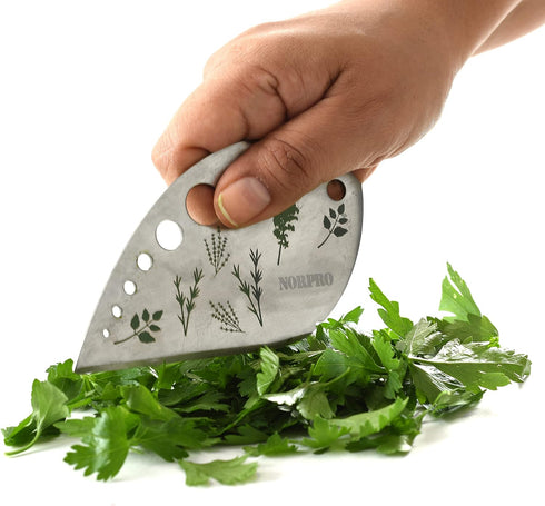 Norpro Stainless Steel Herbs Stripper and Chopper with Cover, 1 piece, 4.75" x 2.88"