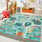 UKISS Educational Play Rug55"x55" Traffic Road Kids Car Mat,Non-Slip Washable City Kids Play