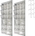 2 Pack Extra Large Hanging Crystal Clear Over Door Shoe Organizers, Closet