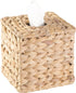 Vintiquewise Water Hyacinth Wicker Tissue Box Cover, Square