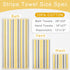 6PC 100% 13"x13", Set, Set Yellow Striped Washcloths - Cotton, Quick Dry, Soft, Absorb & Lightweight, Washcloth Striped