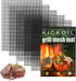 XL 15.75 x 13 inch Grill Mesh Mat Set - 5 Reusable Non-Stick BBQ Grill Mats for Vegetables, Fish, Black