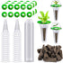 Vesici 240 Pieces Hydroponic Pod Kit Including Grow Baskets Grow Sponges and