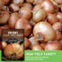 (2 Packs) Yellow Sweet Spanish Onion Seeds for Planting Large Mild Long Day Yellow Onions with High Yield & Sweet