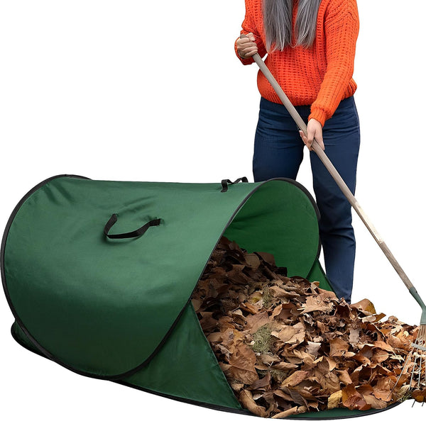 LFUTARI 150 Gallon Foldable Pop Up Leaf Collector, Leaves Pickup and Loader Bag,