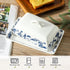 white(4.6 7.1 butter box,ceramic butter dish with lid,butter saver,Microwave and Dishwasher Safe,French butter