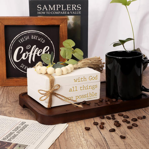 Set 3 Mini Decorative Coffee Table Books - of Faux Books for Decoration, Living Room, Entryway, Bookshelf