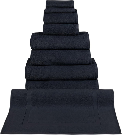 Classic Turkish Towels CTT - 9 Piece Premium Towel Set, 100% Turkish