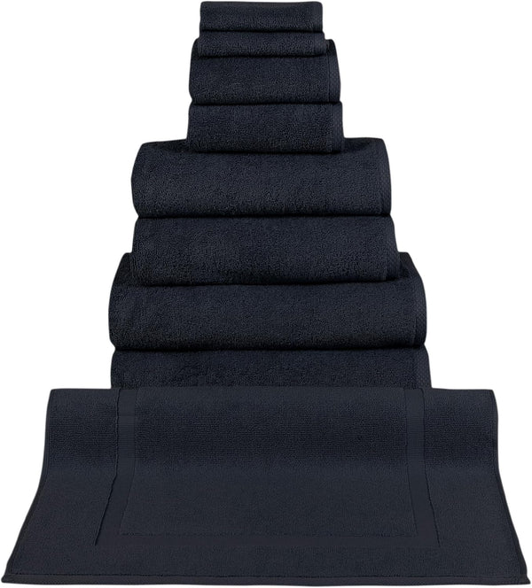 Classic Turkish Towels CTT - 9 Piece Premium Towel Set, 100% Turkish