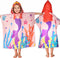 Ythuil Mermaid Hooded Towels for Kids, with Backpack, Kids Beach Towel 30"x 25"