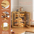 Countertop, 3 WOWLIVE Bamboo Bread Box for Kitchen Large Layers Bread Storage Container for Homemade Bread with Window