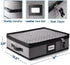 Fine China Storage Containers – Platter Storage Case, Hard Shell, Quilted, Stackable 16”x12.5”x3.5” with Zipper,