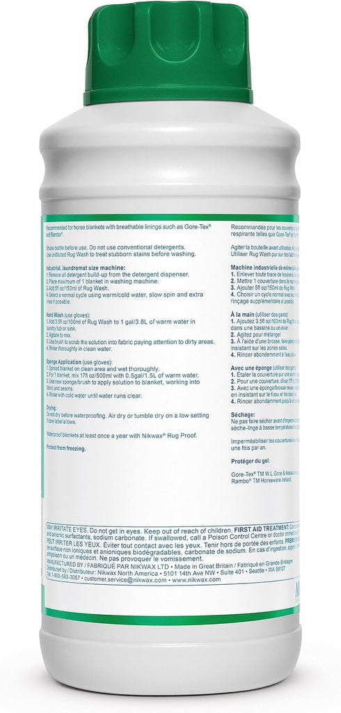 Nikwax Rug Wash, 34fl oz, Blue