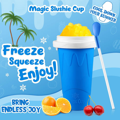 3 Pack Frozen Slushy Cup, Slushie Maker Cups, DIY Magic Smoothies Cup for Juice Milkshake Yogurt Ice Cream Make