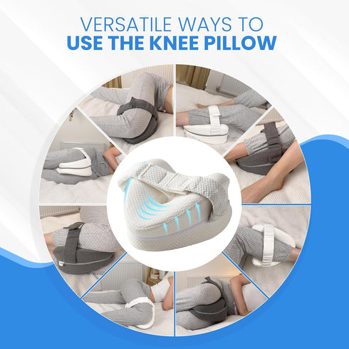 Knee Pillow for Side Sleepers, Hip Pain Relief Between Leg Pillow for Sciatica Support