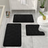 Colorxy Memory Foam Bathroom Rugs, Ultra Soft Non-Slip Bath Mat, 24''x16'', Black