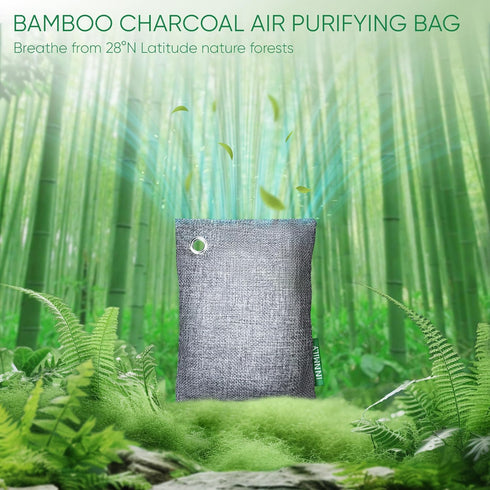 Activated Charcoal Odor Absorber, Large 12 Pack Nature Odor Eliminator for Home and Car