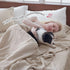 Simple&Opulence 100% French Linen Pillowcase, Queen Size Set of 2, Washed Solid Color Embroidered, Soft Durable