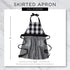 DII Kitchen Collection Gingham Check Apron, Red/Black
