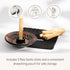 Luna Sundara Authentic Peru Pottery Palo Santo Stick Holder and Incense Holder with 5 Palo Santo Sticks (Peach)